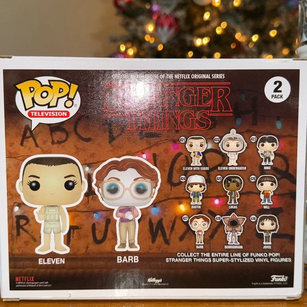 Funko POP Netflix Stranger Things Lot! Upside Down Eleven & Barb, Eggos, Dustin